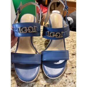 Liz Claiborne women's Grove wedge sandals blue size 7
